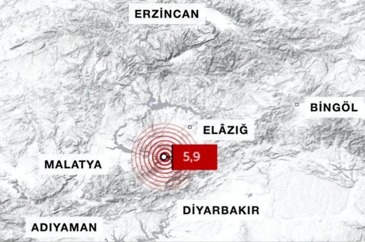 زلزله ۵.۹ ریشتری در شهر کاله استان مالاتیای ترکیه / گزارشی از خسارات ها و تلفات احتمالی منتشر نشده است (فیلم)