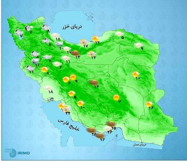 جرئیاتی از وضعیت آب‌وهوا تا اوایل آذرماه