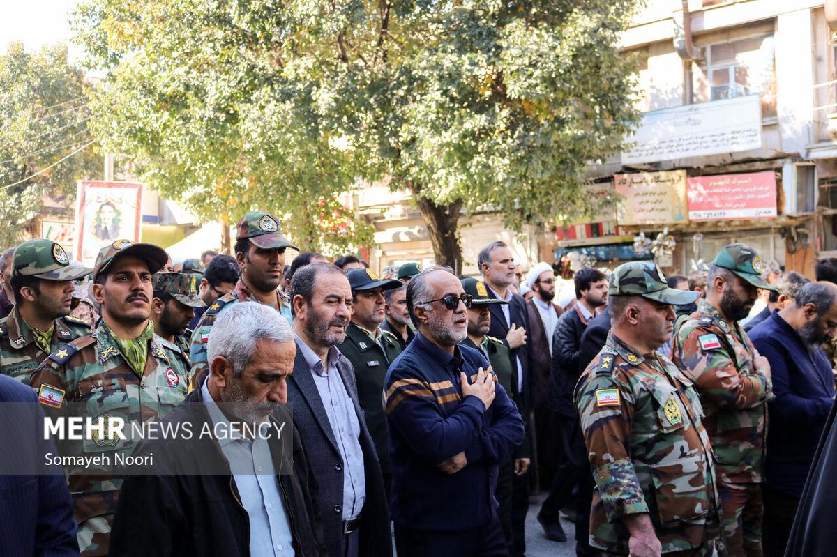 تصاویر: تشییع پیکر شهید پدافند هوایی «سجاد منصوری» در کرمانشاه