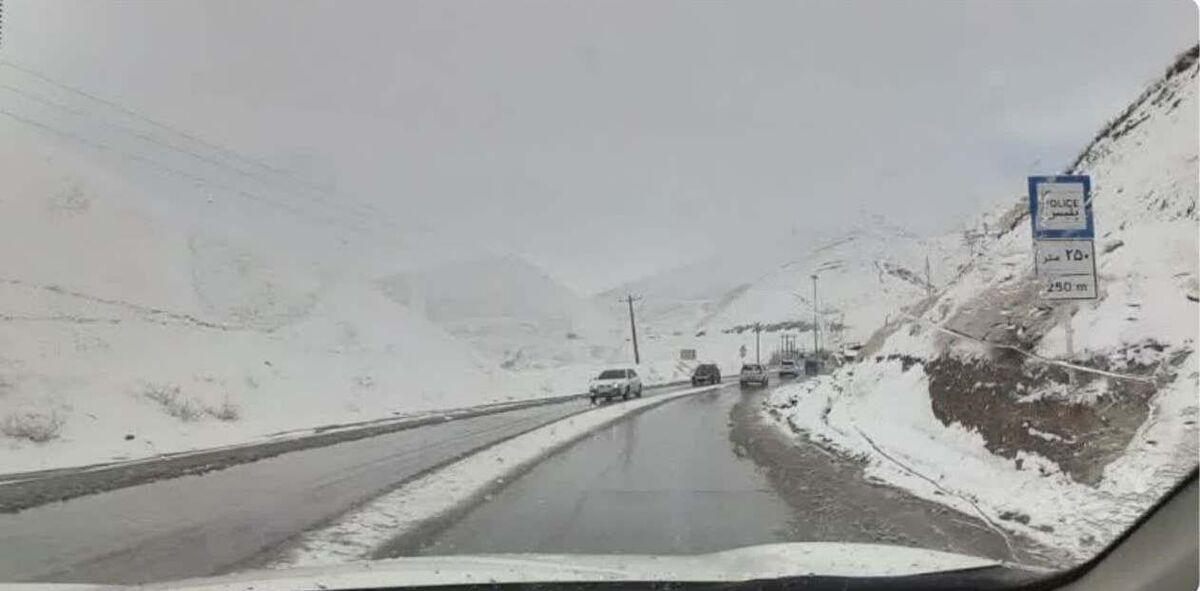 جاده کرج   چالوس لغزنده شد