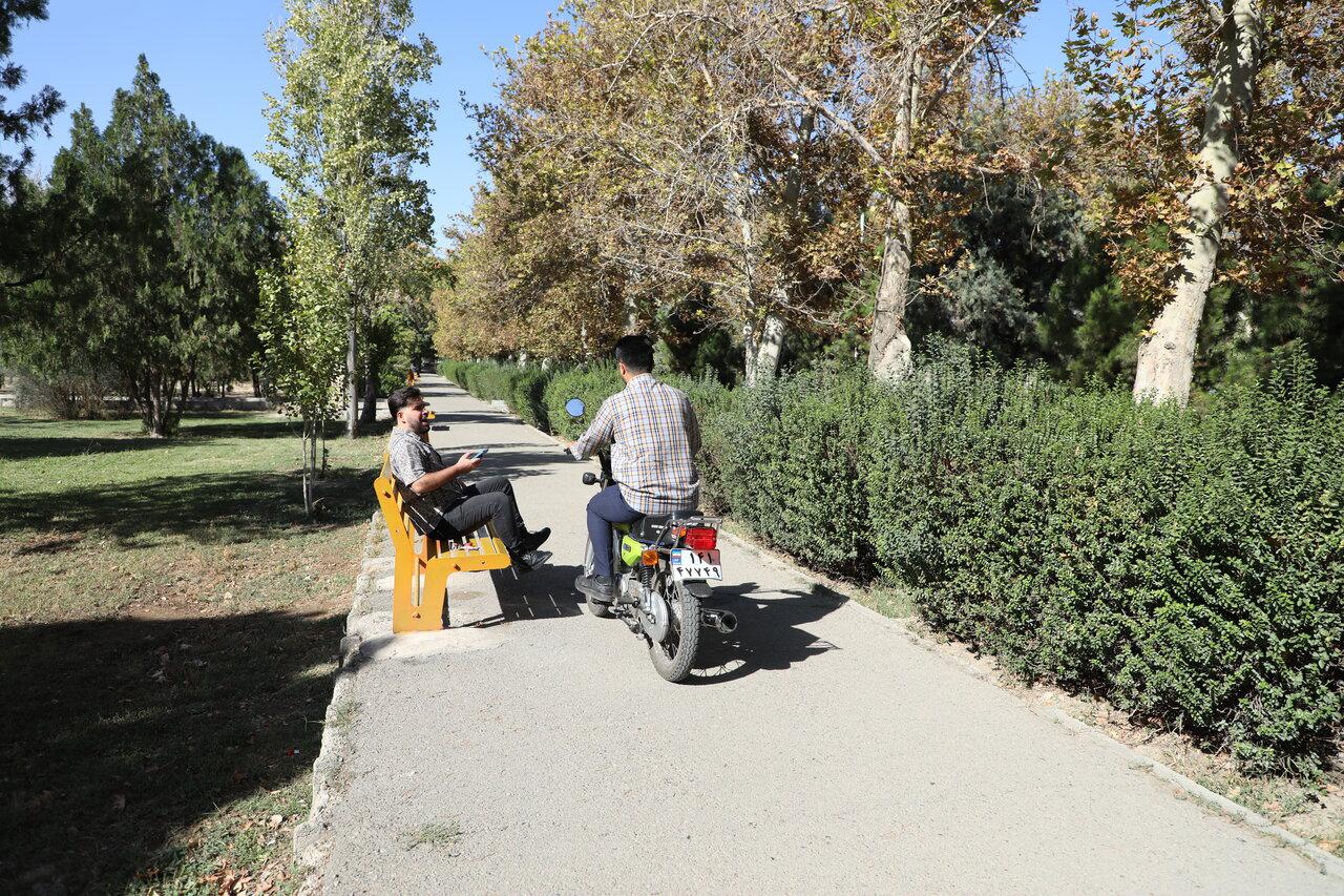 بوستان‌ها درقرق موتورسواران   زباله گردی اتباع در منطقه ۱۸