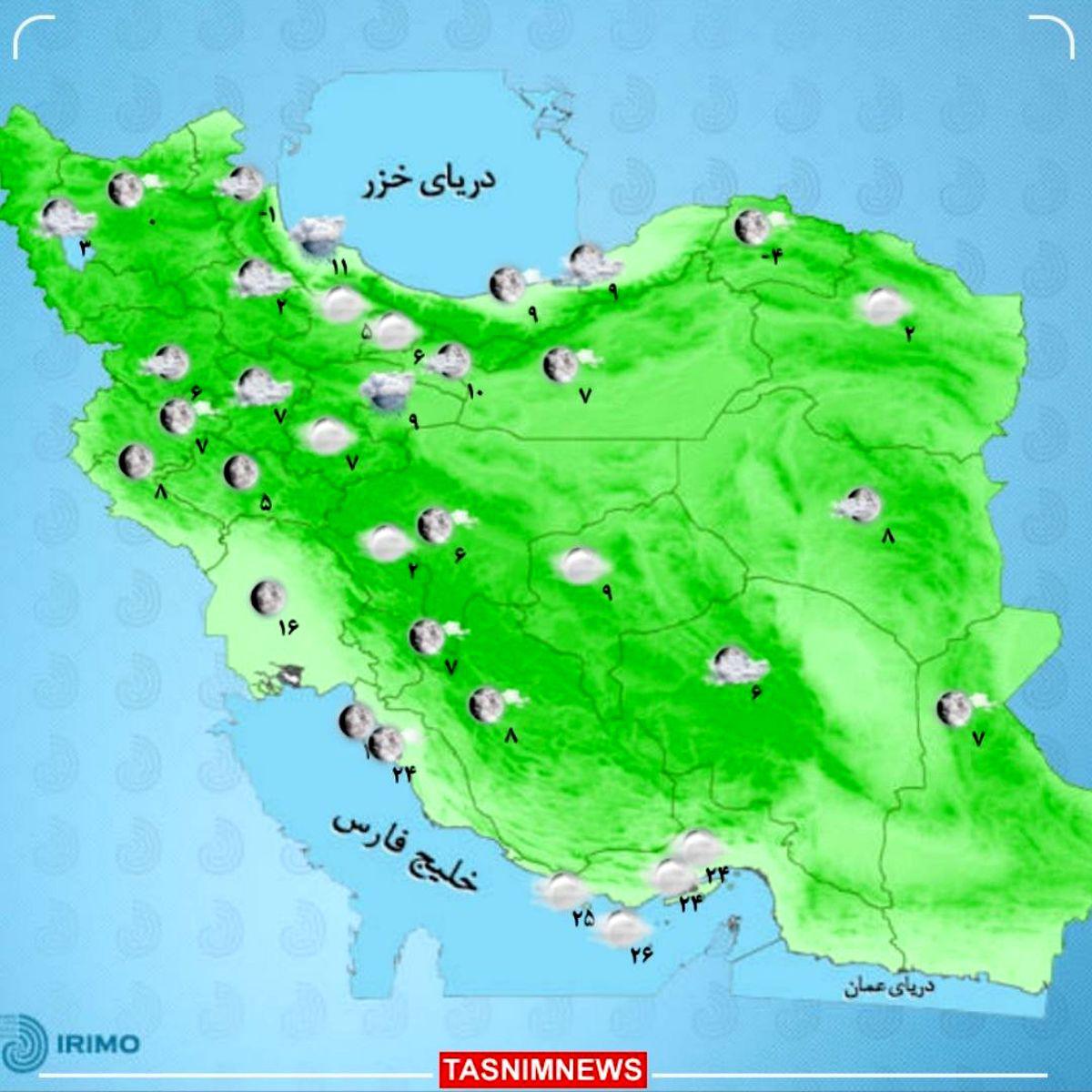 بارش باران آخر هفته در این استان ها   منتظر ورود سامانه بارشی از دوشنبه باشید + نقشه