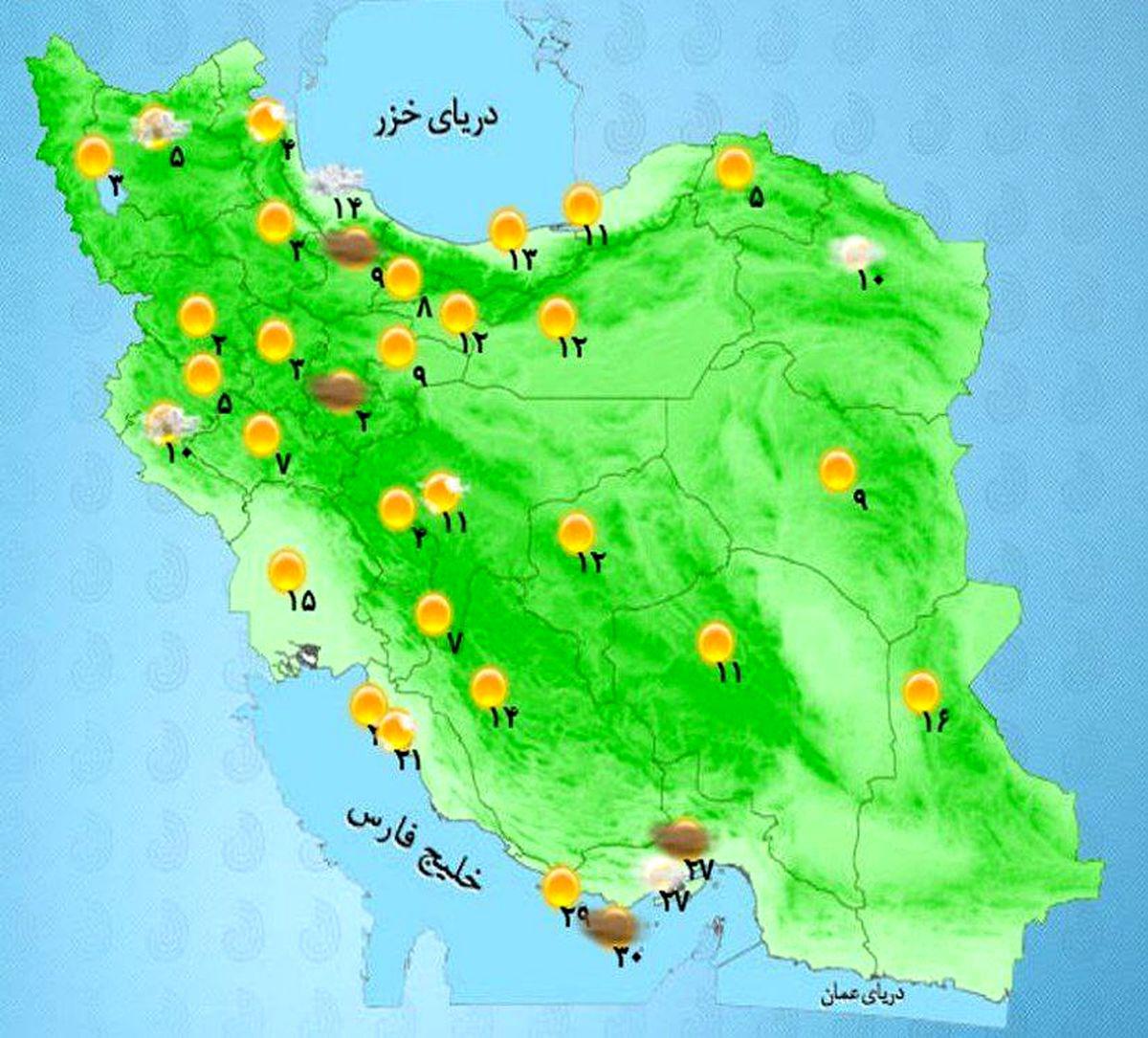 هشدار برای بارش باران شدید در این استان ها