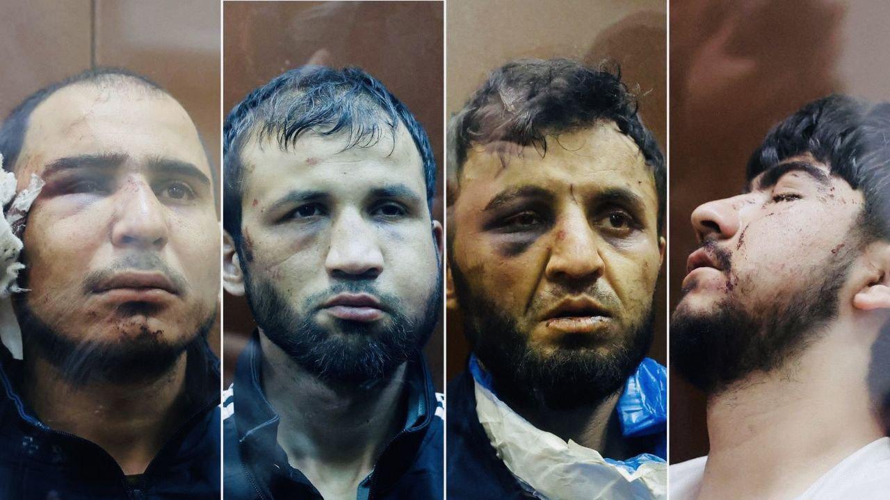 عکس جنجالی از ۴ متهم عملیات تروریستی مسکو