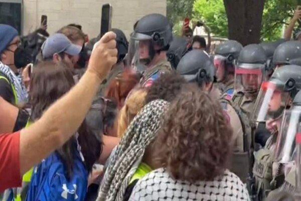 سرکوب بی‌سابقه تظاهرات ضداسرائیلی در دانشگاه تگزاس