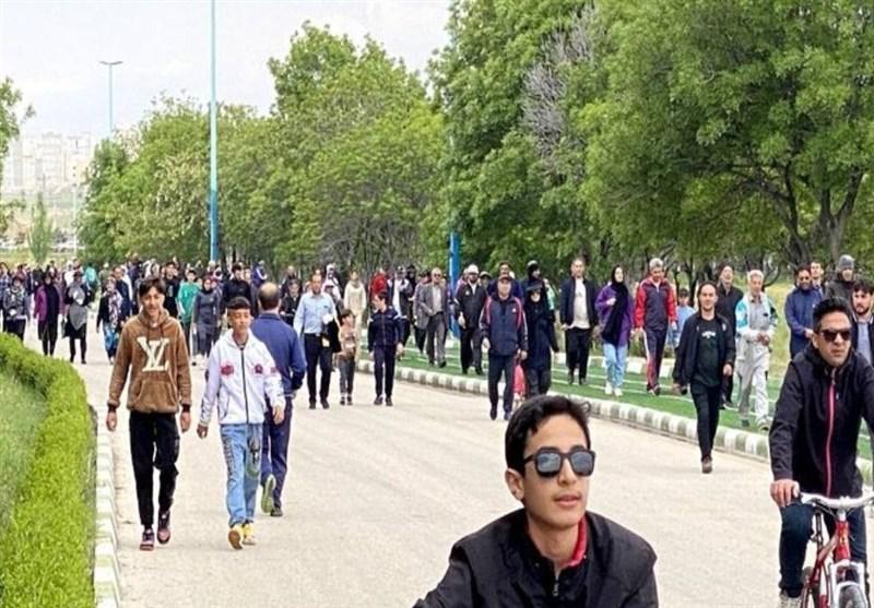 پرشورترین همایش پیاده روی بعد از کرونا در اردبیل برگزار شد