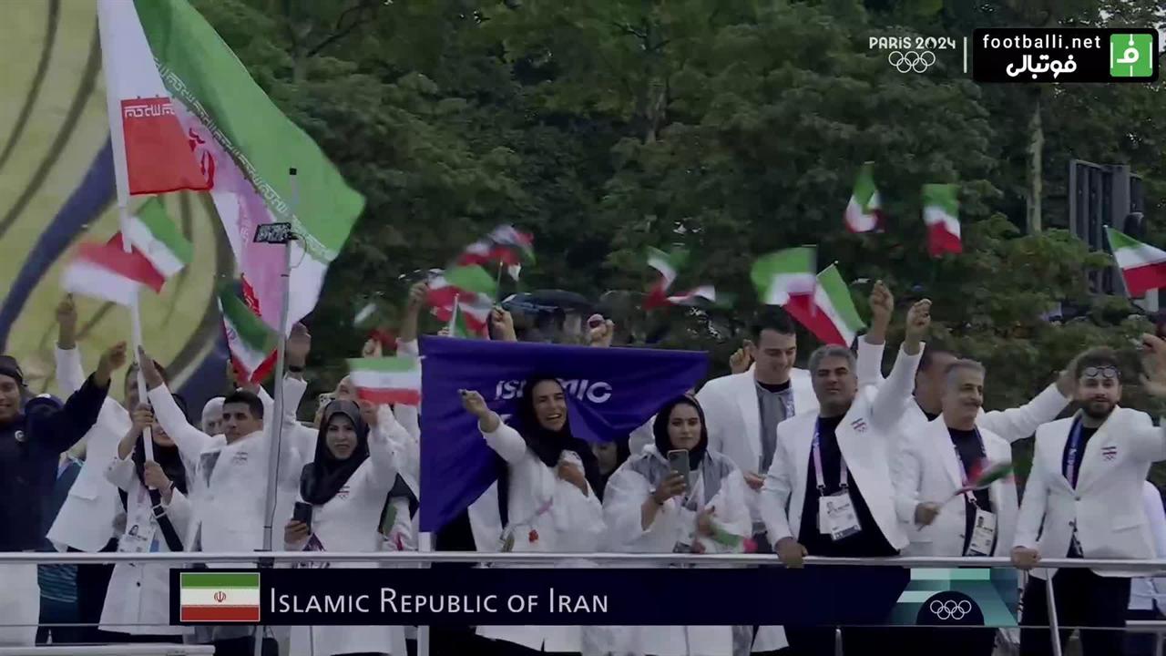 ورود کاروان ایران در مراسم افتتاحیه المپیک