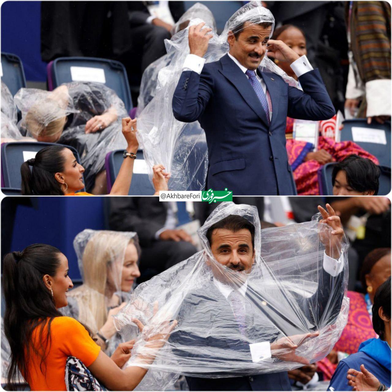 حرکات عجیب امیر قطر در افتتاحیه المپیک