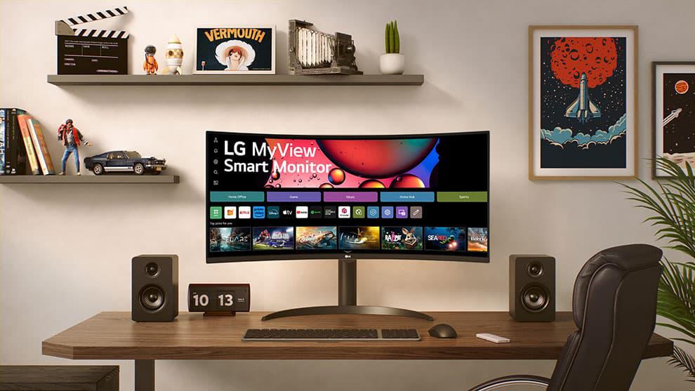 مانیتور هوشمند جدید LG MyView صفحه نمایش خمیده فوق عریض و تجربه کاربری گسترده دارد
