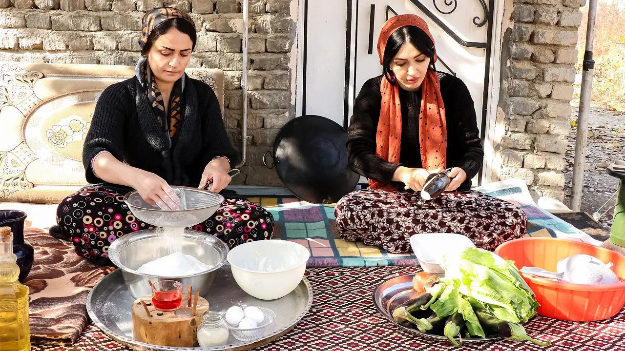 (ویدئو) نحوه تهیه کباب بادمجان و گوشت به روش بانوان روستایی ارومیه ای