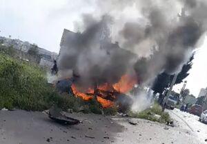 فیلم/ حمله پهپادی اسرائیل به یک خودرو در جنوب لبنان